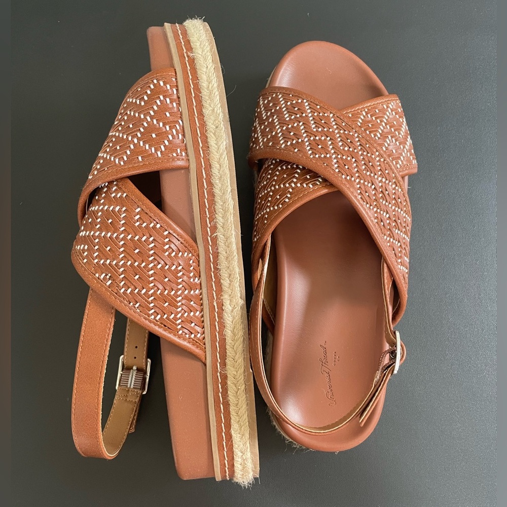 Cognac Platform Sandal
